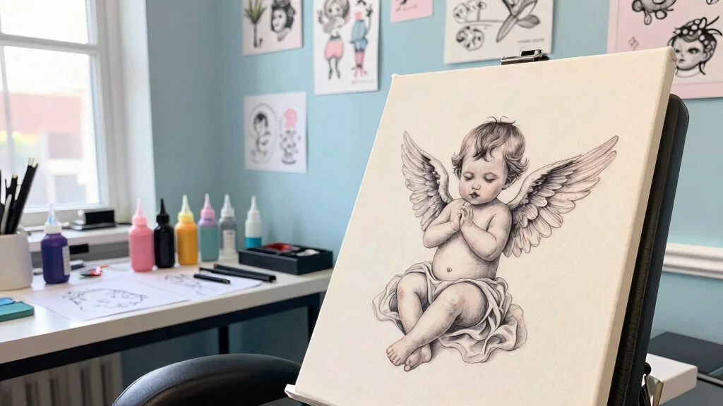 15 Baby Angel Tattoo Ideas Cute Innocent and Meaningful