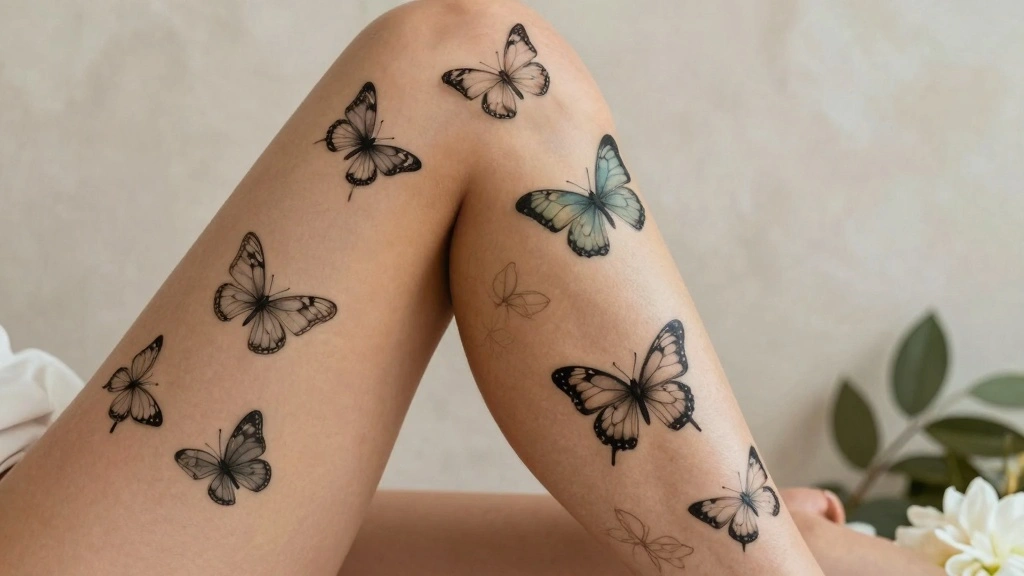 15 Butterfly Leg Tattoo Ideas Flowing Elegant and Stylish
