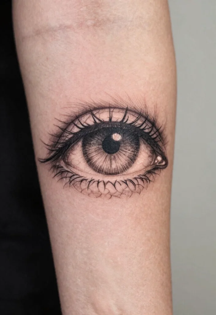 15 Fine Line Dragon Tattoo Ideas: Minimal, Elegant, and Modern - 7. The Dragon's Eye 1