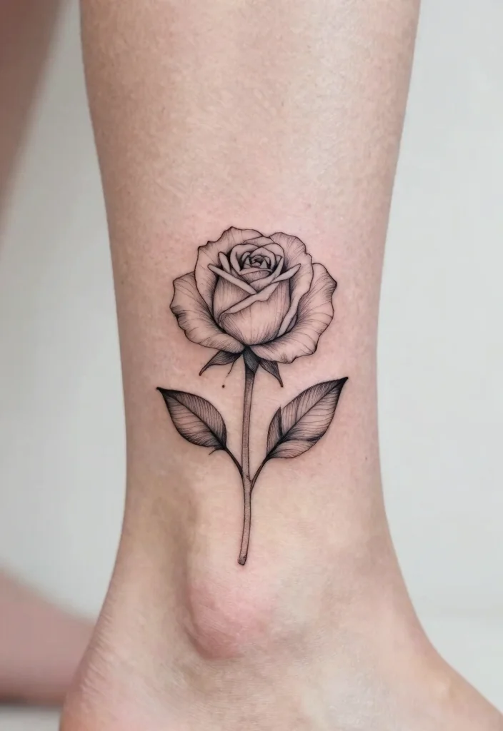 15 Flower Tattoo Drawings Ideas Creative and Inspiring - 15. Minimalist Floral Line Art 1