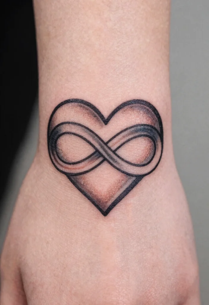 15 Heart Finger Tattoo Ideas: Minimal, Cute, and Personal - 12. Heart with Infinity Symbol 1