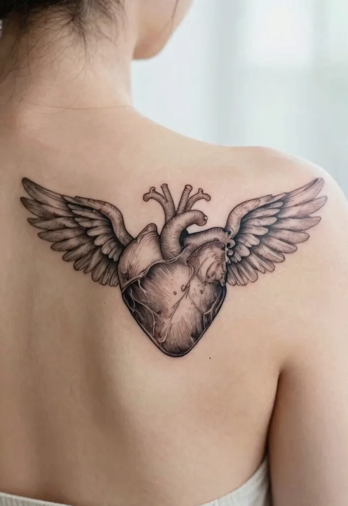 15 Mini Heart Tattoo Ideas Small, Sweet, and Timeless - 11. Heart with Wings 1
