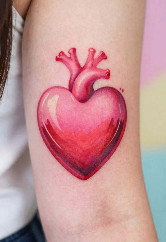 15 Mini Heart Tattoo Ideas Small, Sweet, and Timeless - 2. Filled Heart with a Twist 1