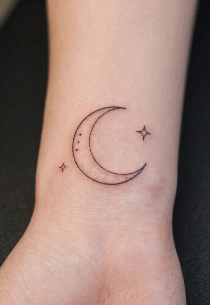 15 Sailor Moon Tattoo Ideas Inspired by Sailor Moon - 1. Crescent Moon Charm 1