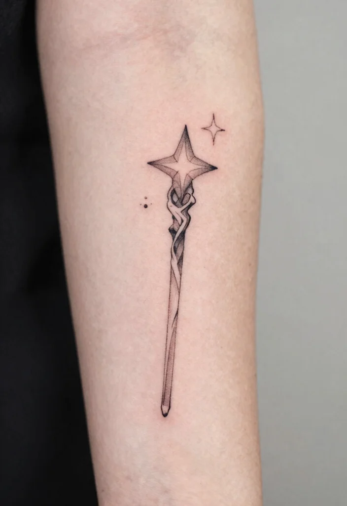 15 Sailor Moon Tattoo Ideas Inspired by Sailor Moon - 5. Magical Wand 1