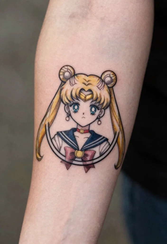 15 Sailor Moon Tattoo Ideas Inspired by Sailor Moon - 7. Sailor Moon Logo 1