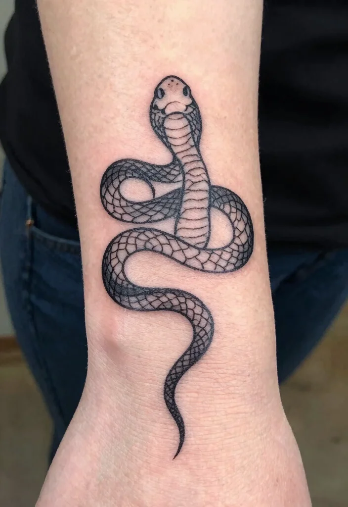 15 Snake Finger Tattoo Ideas: Small, Bold, and Striking - 1. The Classic Line Snake 1