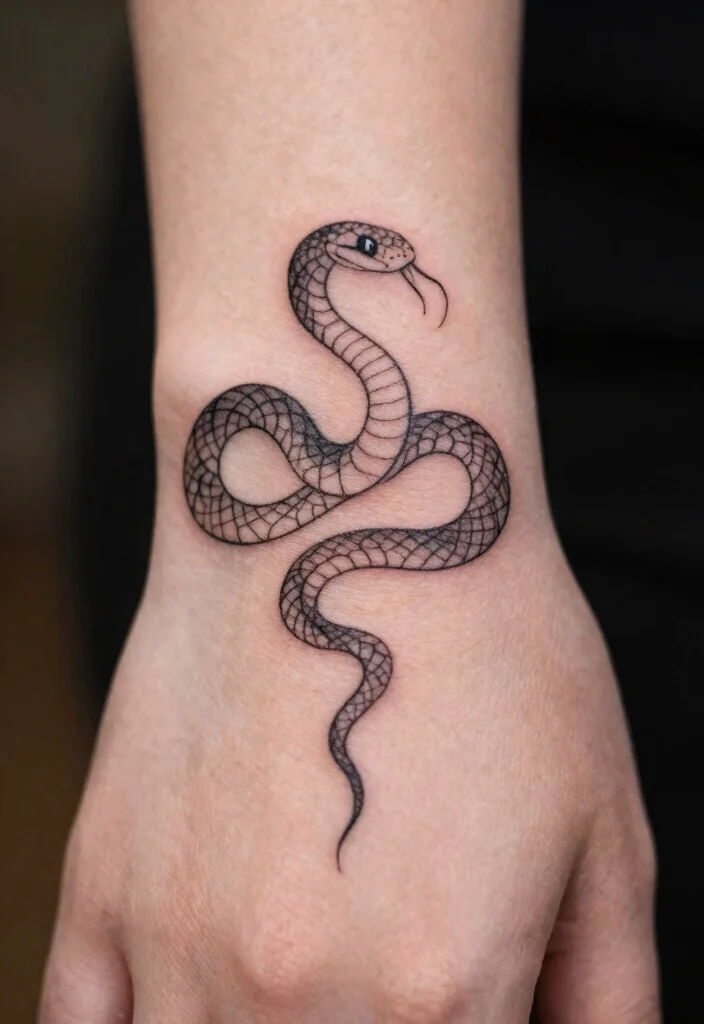 15 Snake Finger Tattoo Ideas: Small, Bold, and Striking - 4. The Minimalist Twist 1