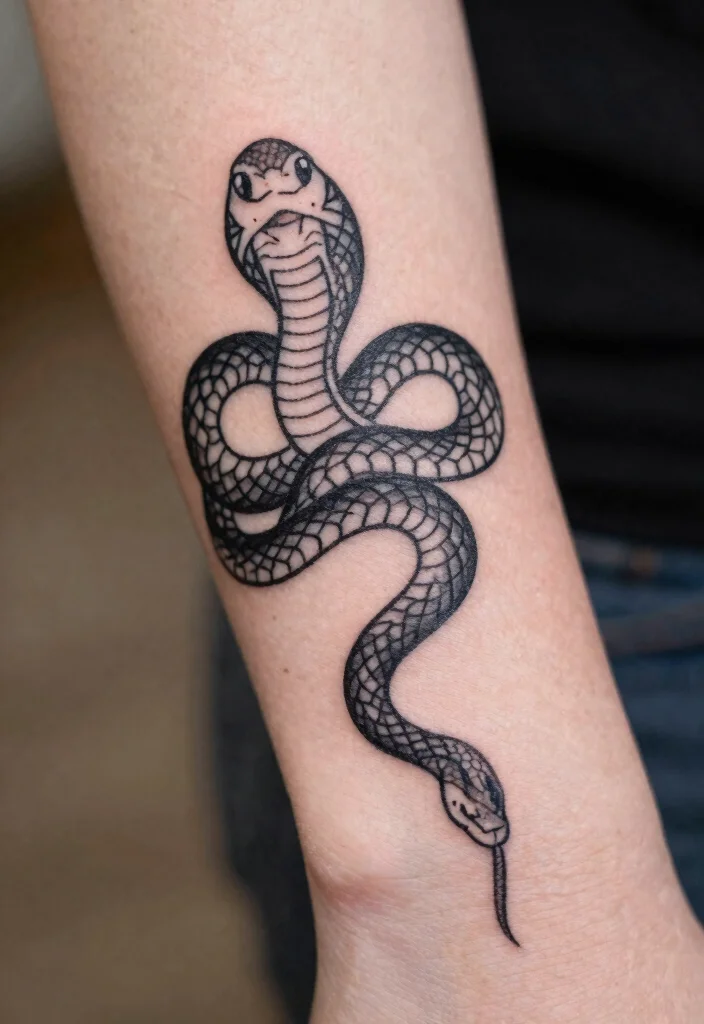 15 Snake Finger Tattoo Ideas: Small, Bold, and Striking - 7. The Stylish Side-Snake 1