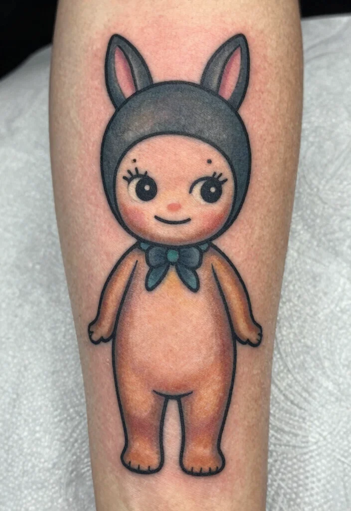 15 Sonny Angel Tattoo Ideas Cute Playful and Trendy - 12. Vintage-Inspired Sonny Angel 1