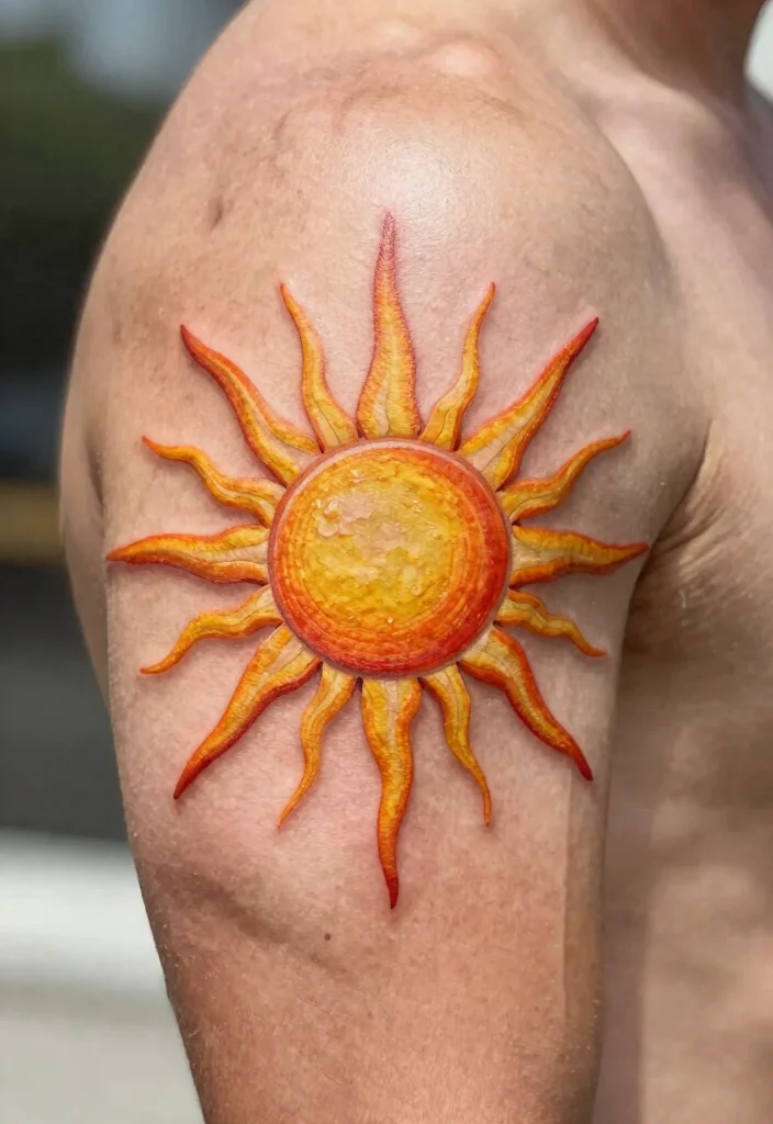 15 Sun Rays Tattoo Design Ideas Clean Radiant and Powerful - 2. Sunburst Design 1
