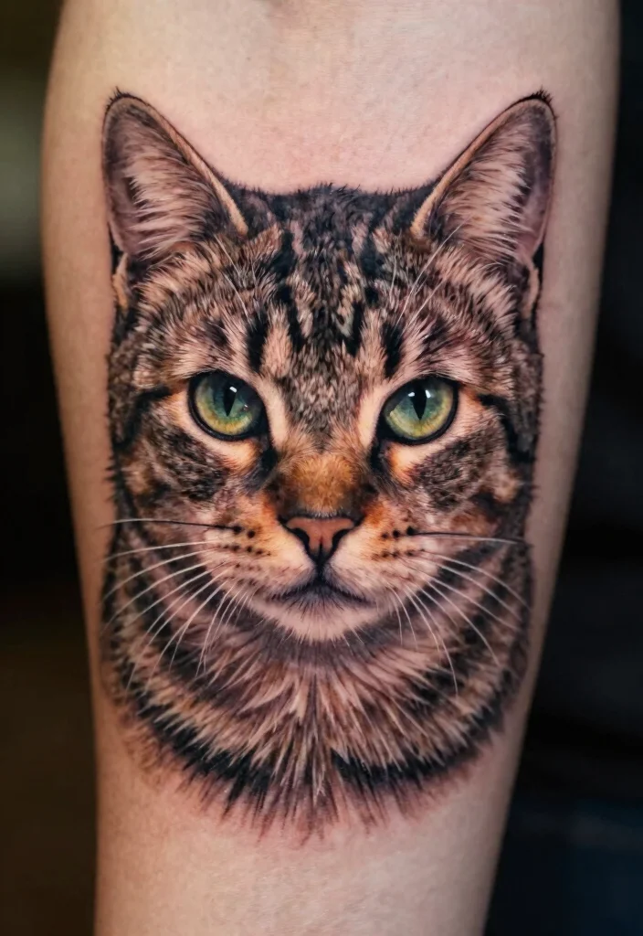 15 Tabby Cat Tattoo Ideas: Realistic, Cute, and Personal - 1. Realistic Tabby Portraits 1