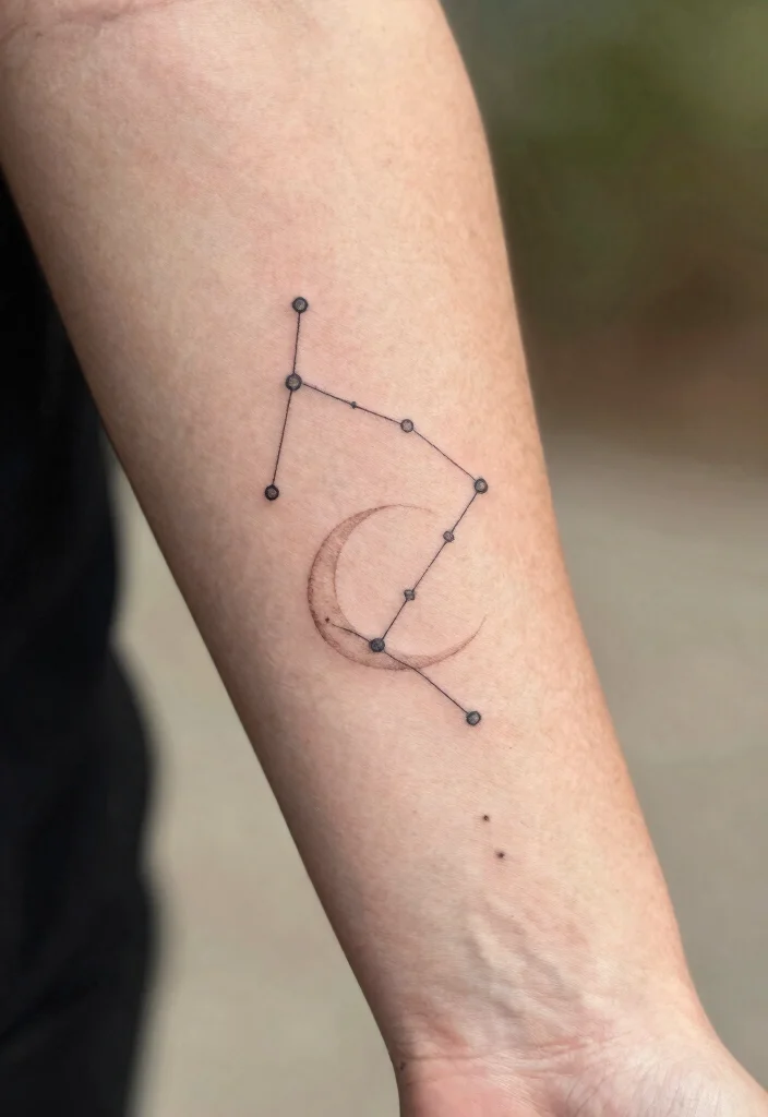 15 To the Moon and Back Tattoo Ideas: Emotional and Timeless - 2. Celestial Coordinates 1