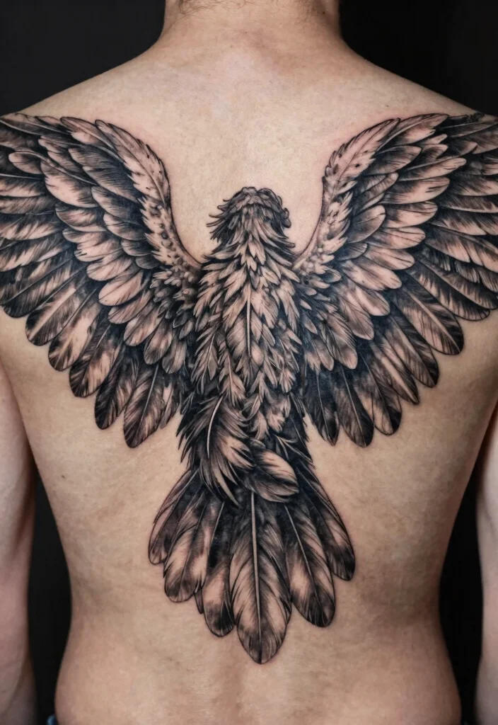 16 Angel Wings Tattoo Ideas: Powerful, Spiritual, and Timeless - 5. Feathered Wings 1