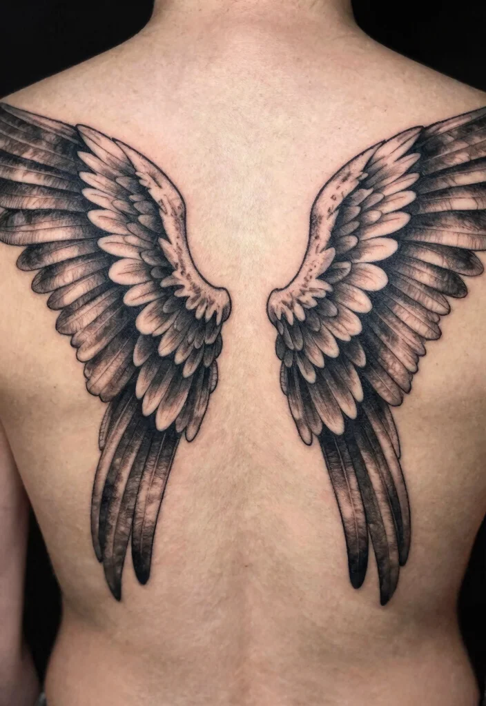 16 Angel Wings Tattoo Ideas: Powerful, Spiritual, and Timeless - 6. Double Wings 1
