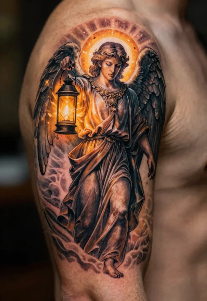 16 Arch Angel Michael Tattoo Ideas: Fierce, Protective, and Legendary - 16. Arch Angel Michael as a Guide 1