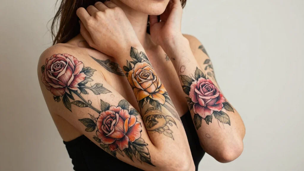 16 Rose Arm Tattoo Ideas Flowing Classic and Beautiful