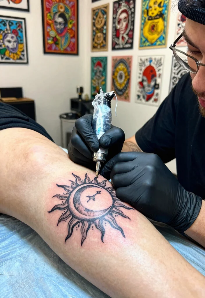 16 Tattoo Sun and Moon Ideas Yin Yang Balance Style - 16. Finding Your Ideal Tattoo Artist 1