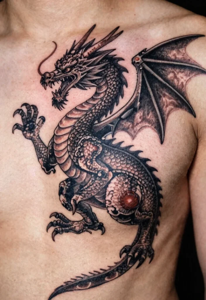 17 Asian Dragon Tattoo Ideas: Traditional, Fierce, and Detailed - 6. The Guardian Dragon 1