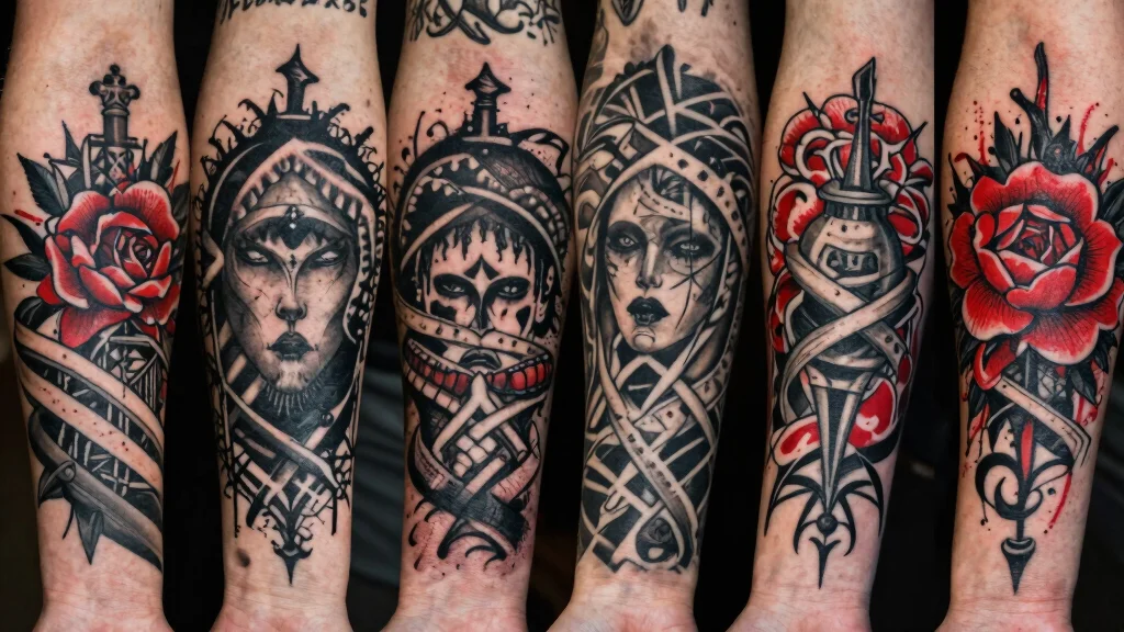 17 Black and Red Tattoo Ideas: Dramatic High Contrast Ink