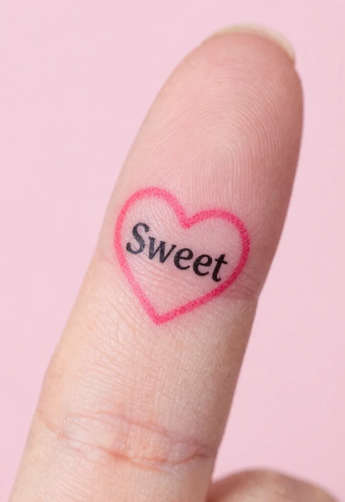 17 Candy Heart Tattoo Ideas: Playful, Cute, and Fun - 3. Tiny Candy Hearts for a Subtle Touch 1