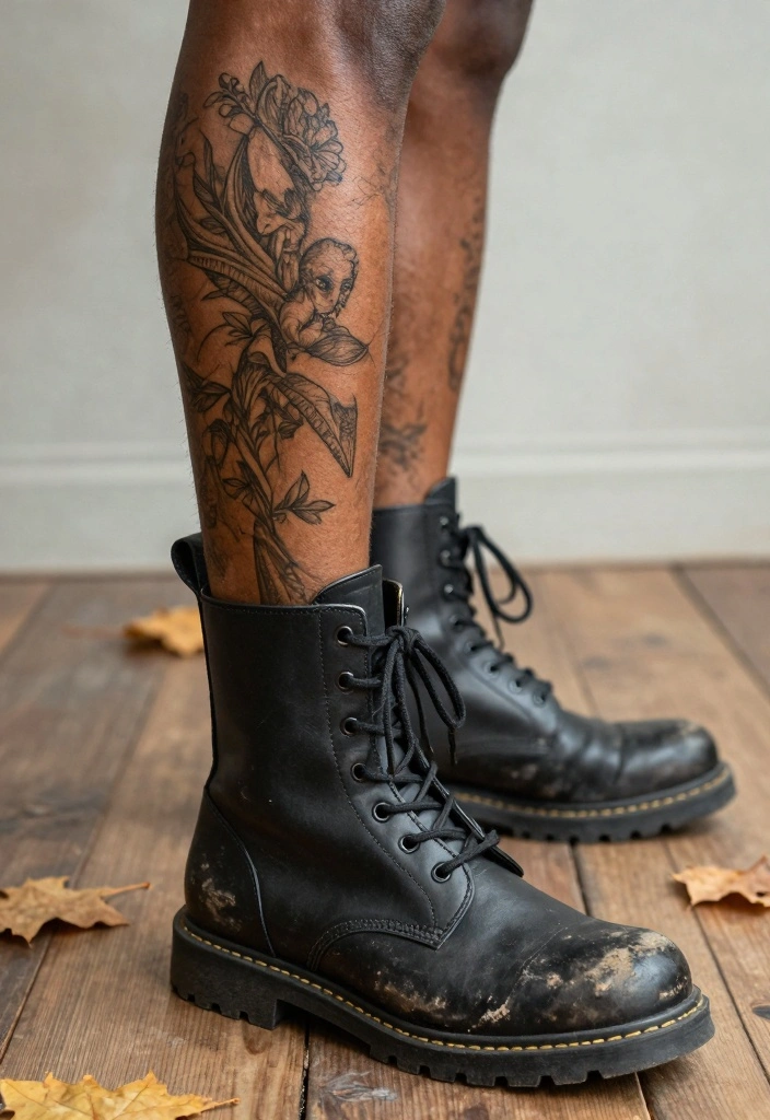 17 Gothic-Inspired Beauty Looks Inspired by The Girl with the Dragon Tattoo - 11. Edgy Fashion Footwear 1