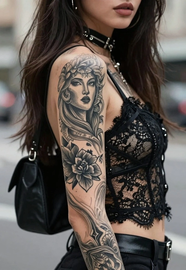 17 Gothic-Inspired Beauty Looks Inspired by The Girl with the Dragon Tattoo - 16. Layering Textures in Outfits 1