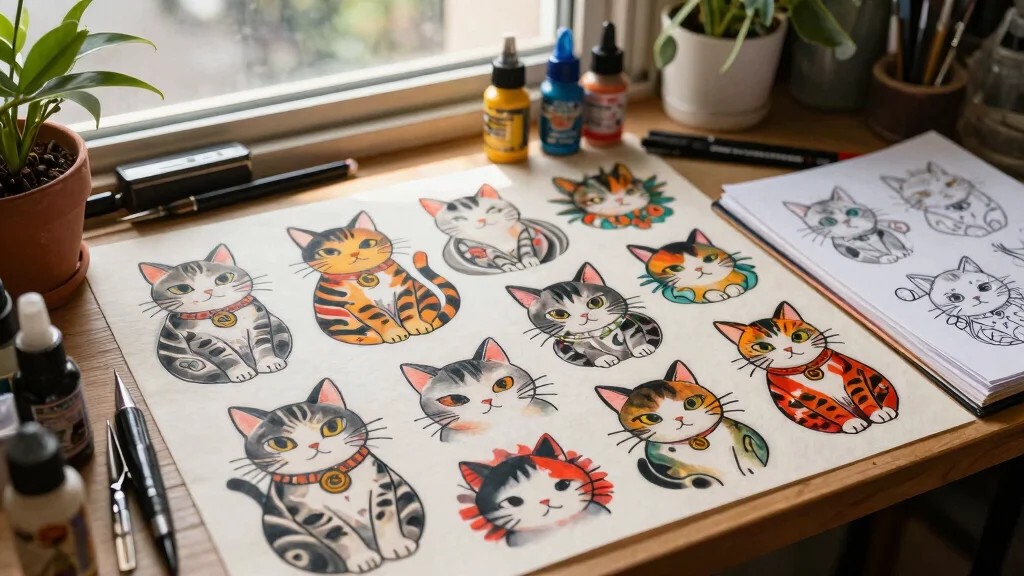 17 Japanese Cat Tattoo Ideas: Traditional, Lucky, and Cute