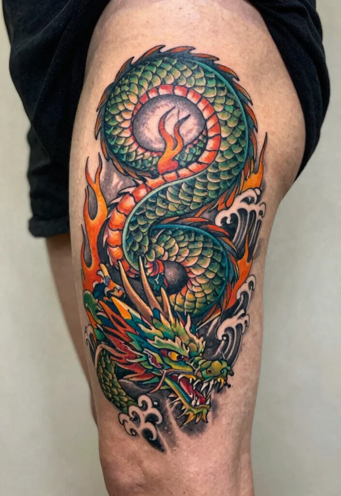 18 Dragon Tattoo Men Ideas Strong Bold and Masculine - 17. The Dragon’s Tail 1