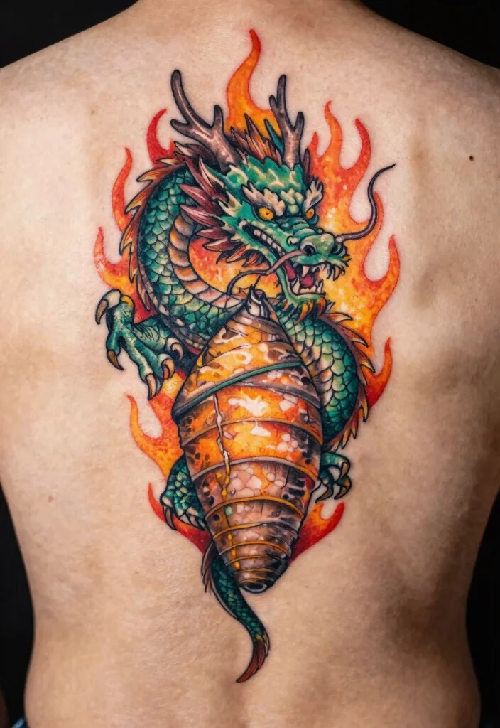 18 Dragon Tattoo Men Ideas Strong Bold and Masculine - 18. The Dragon of Transformation 1