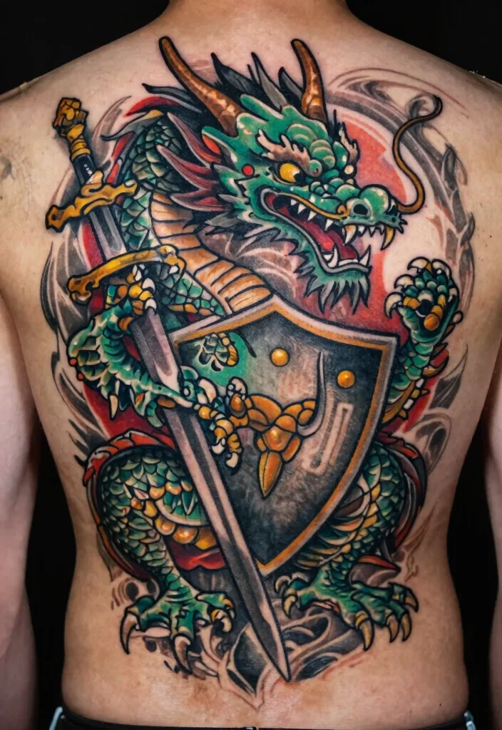 18 Dragon Tattoo Men Ideas Strong Bold and Masculine - 9. The Guardian Dragon 1